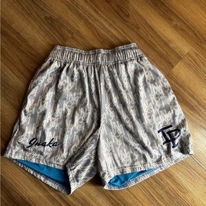 Inaka Power Gray and Blue Athletic Shorts